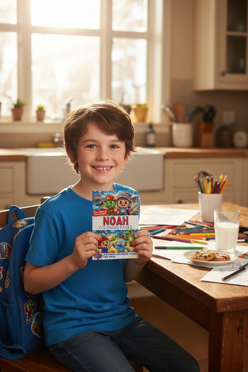 Noah personal coloring pages