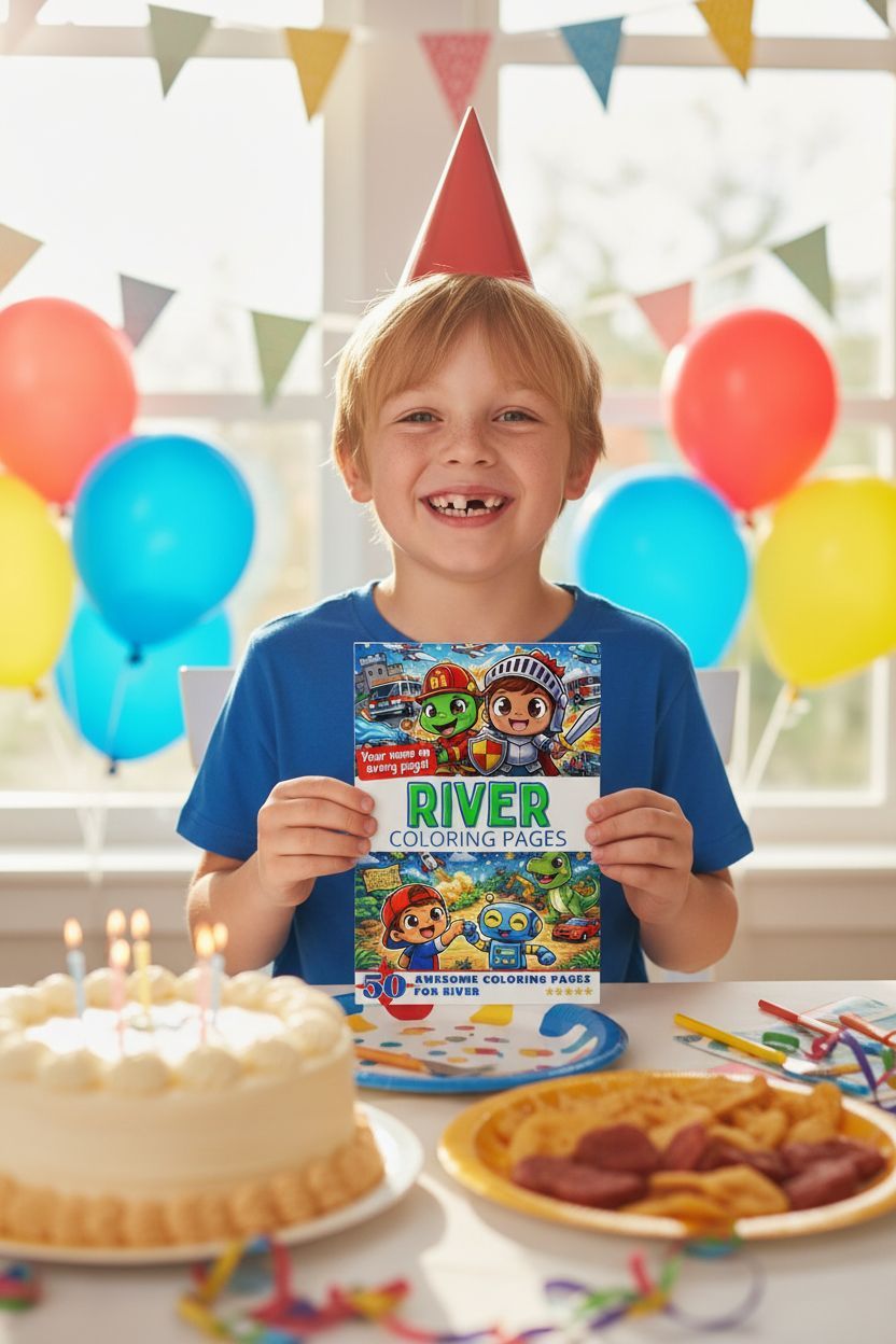 River coloring book in use