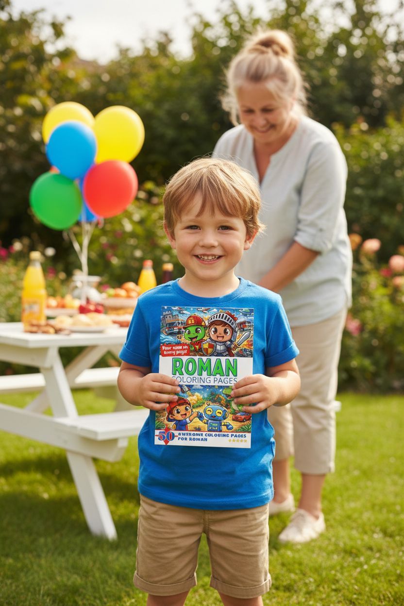 Roman coloring book in use