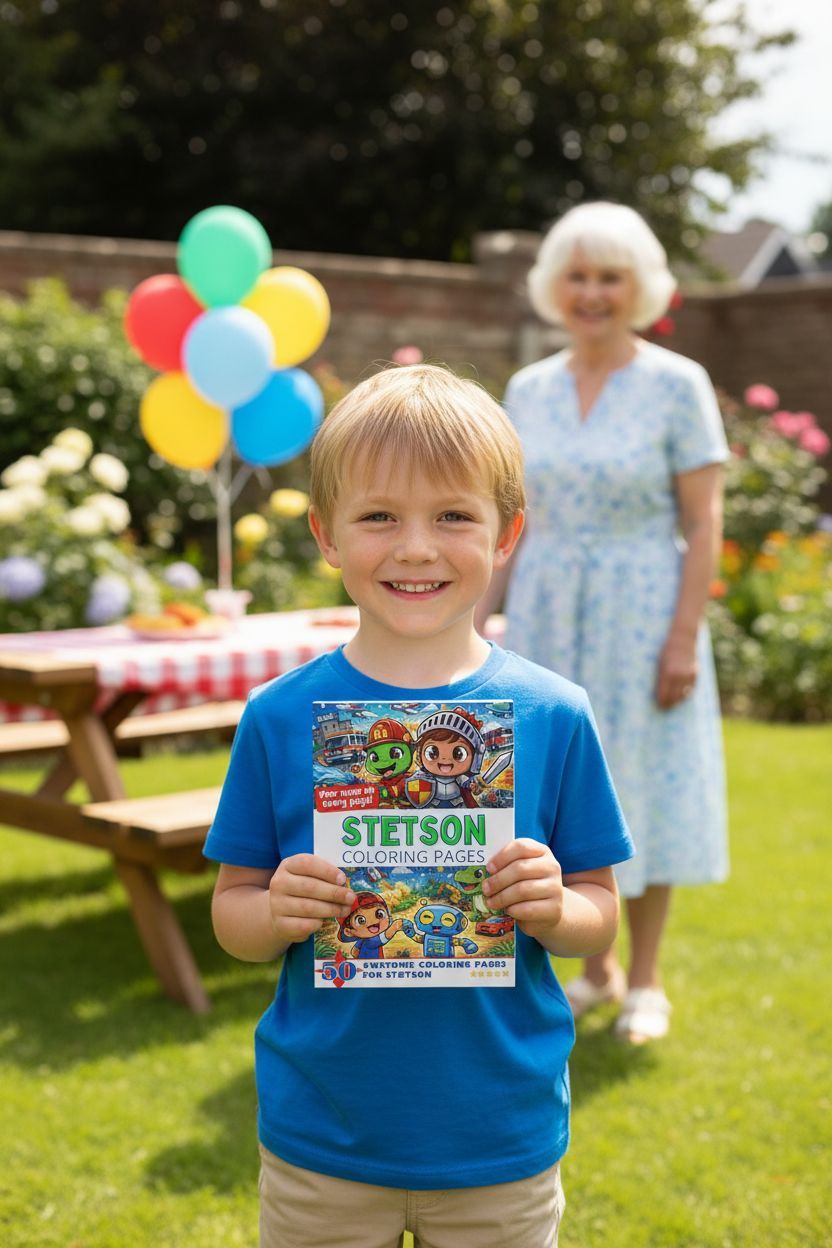 Stetson coloring book in use