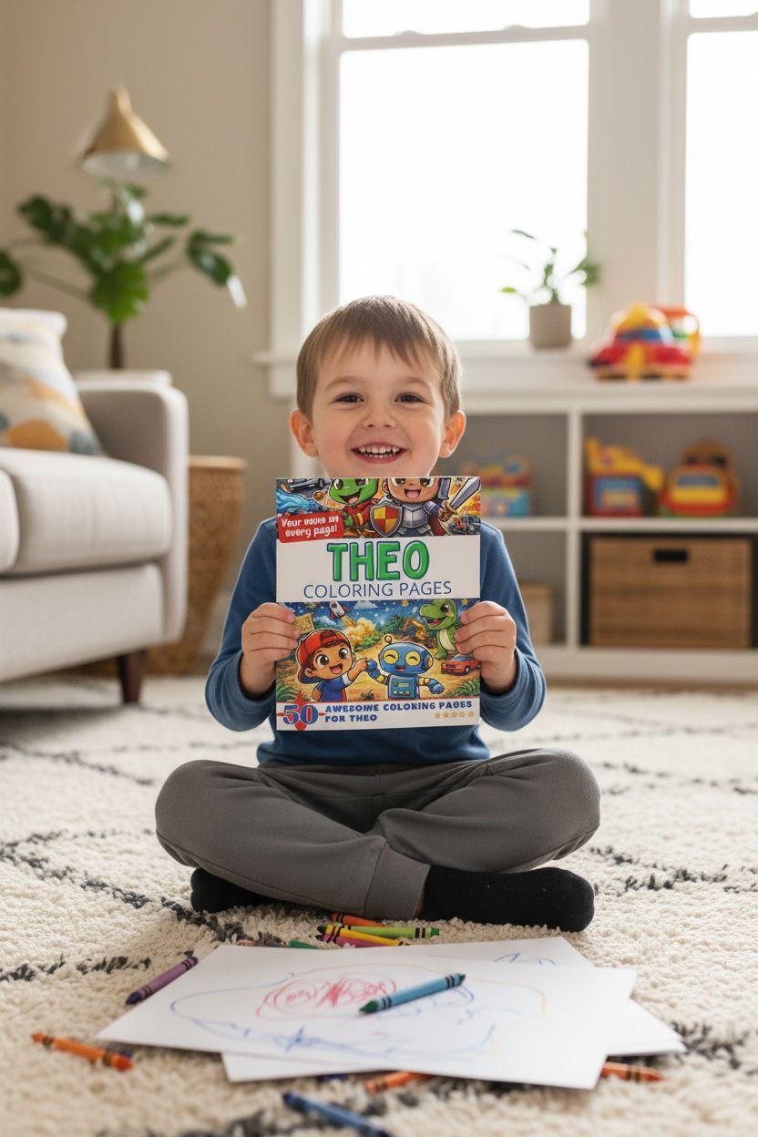 Theo personal coloring pages