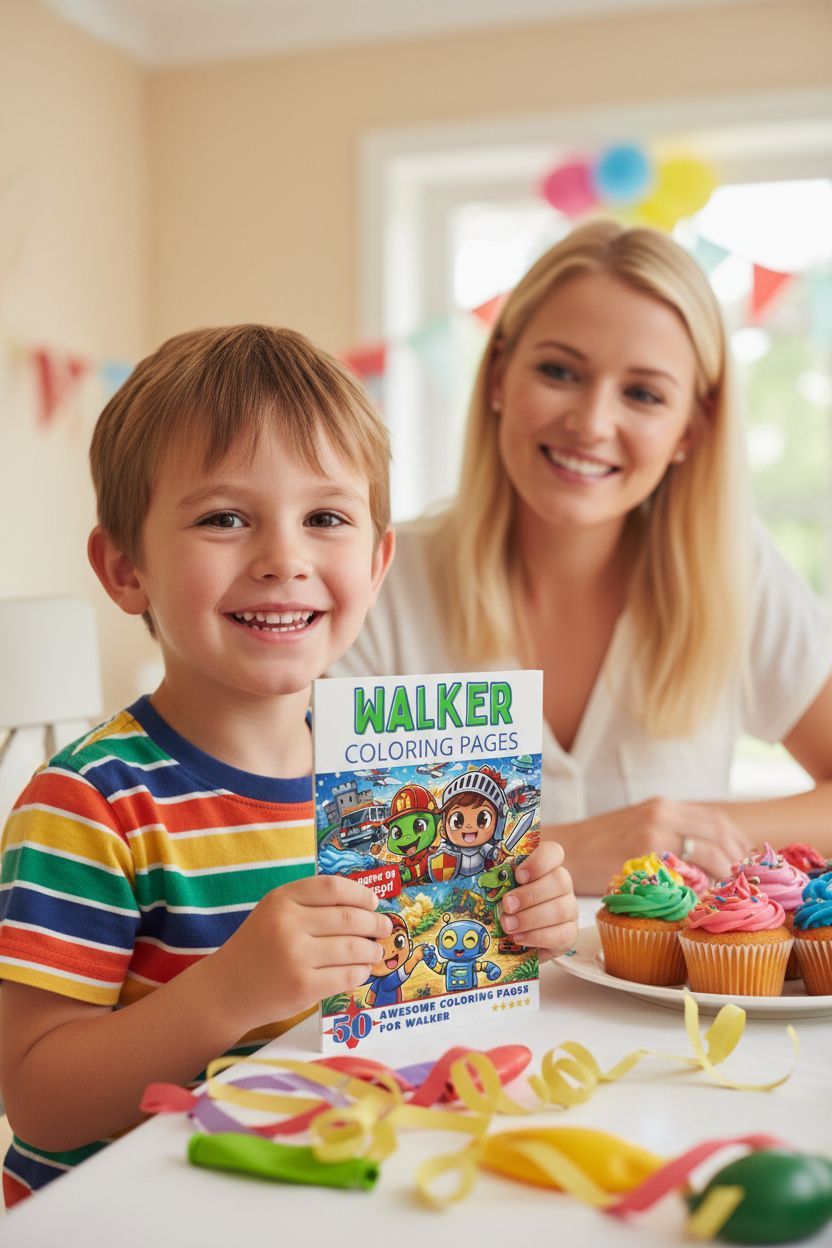 Walker coloring book in use
