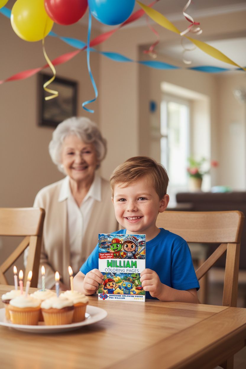 William coloring book in use