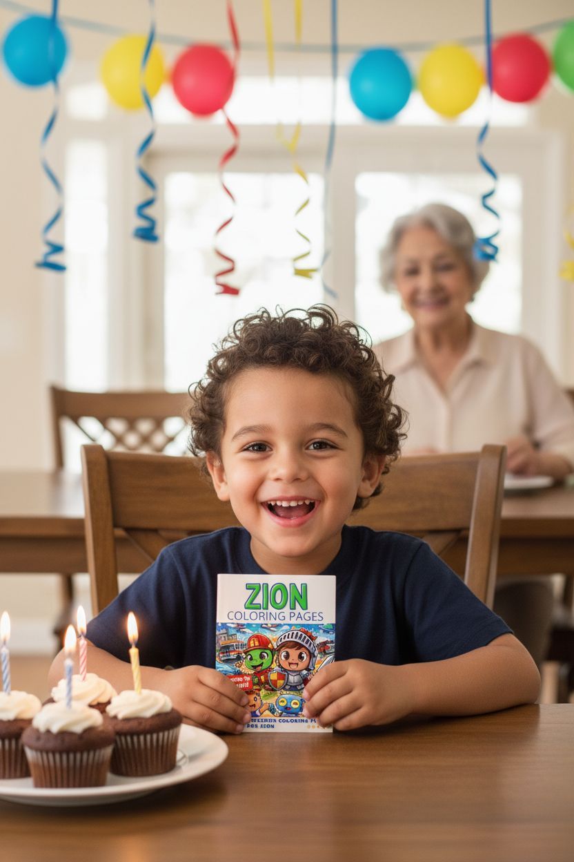 Zion coloring book in use
