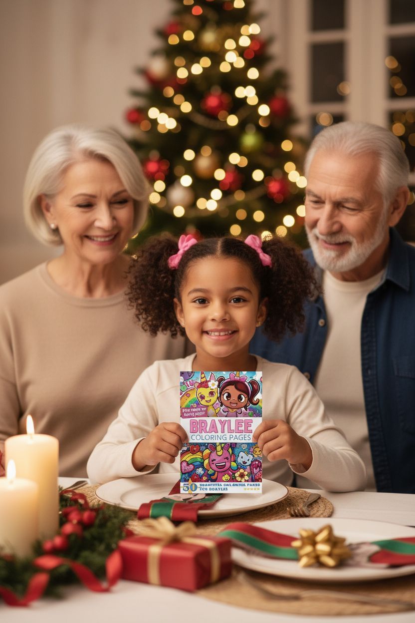 Braylee Christmas coloring pages gift