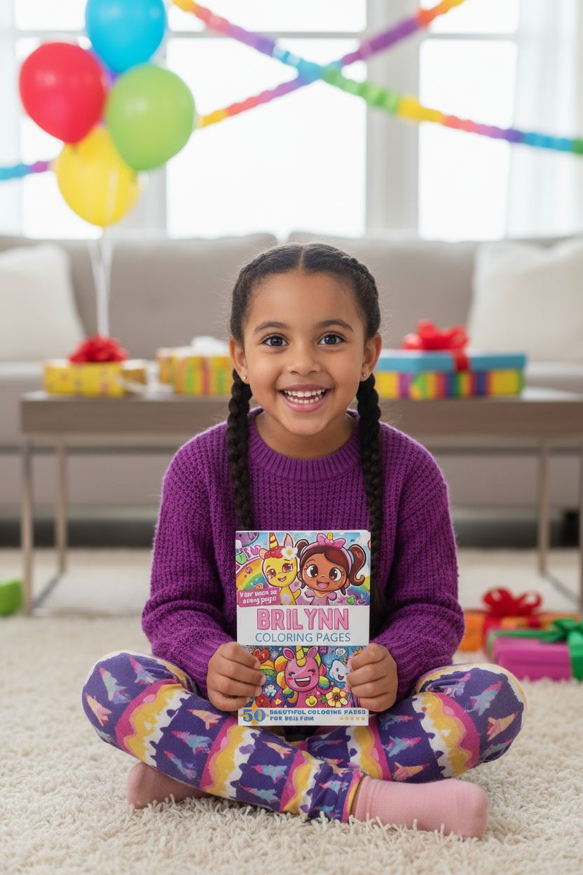 Brilynn coloring book in use