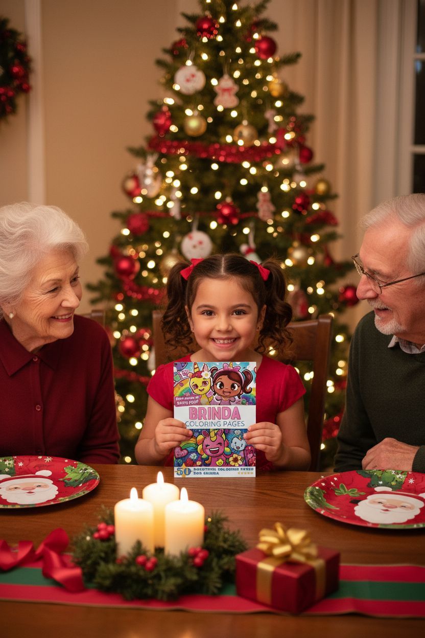 Brinda Christmas coloring pages gift