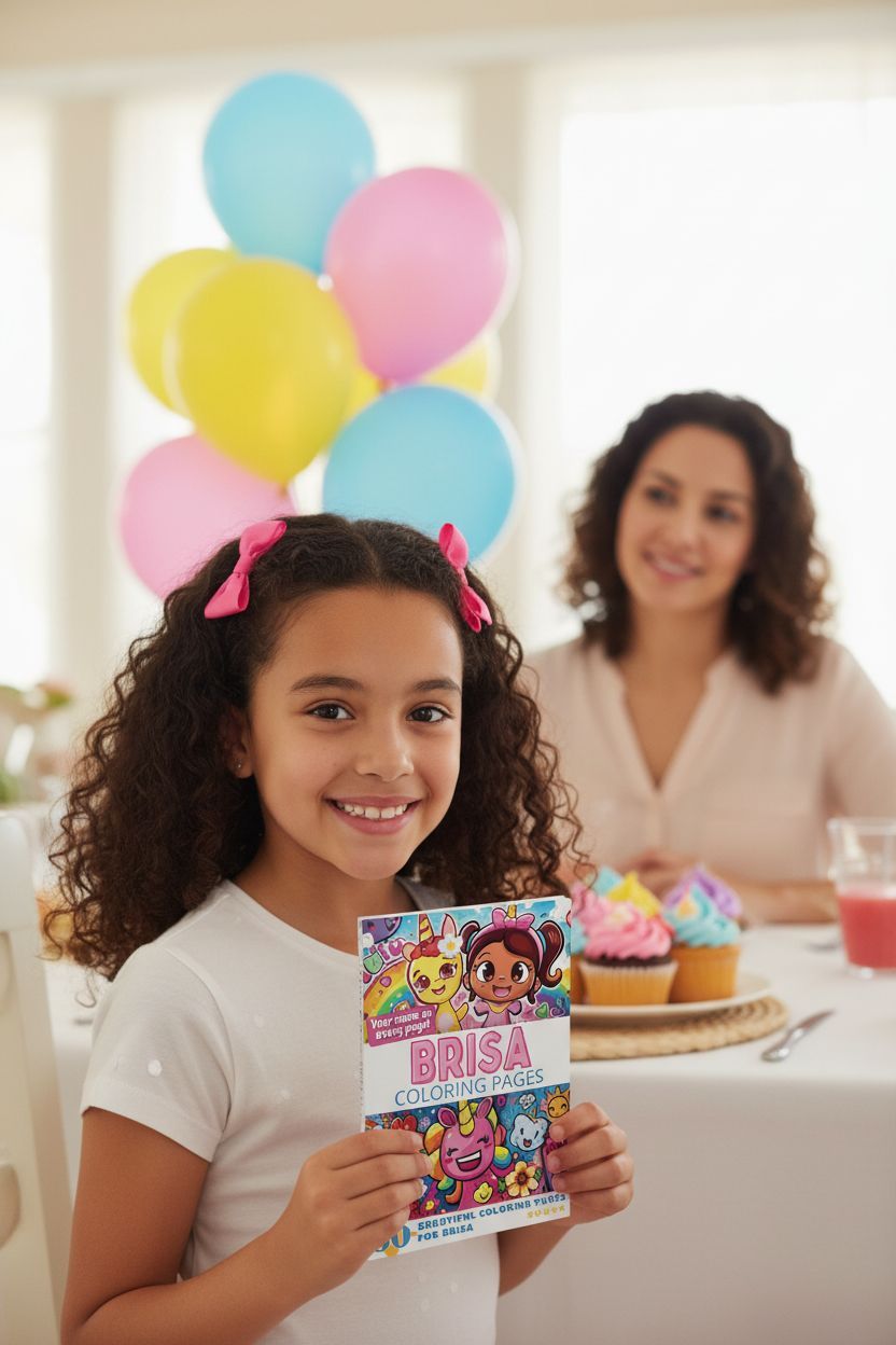 Brisa coloring book in use