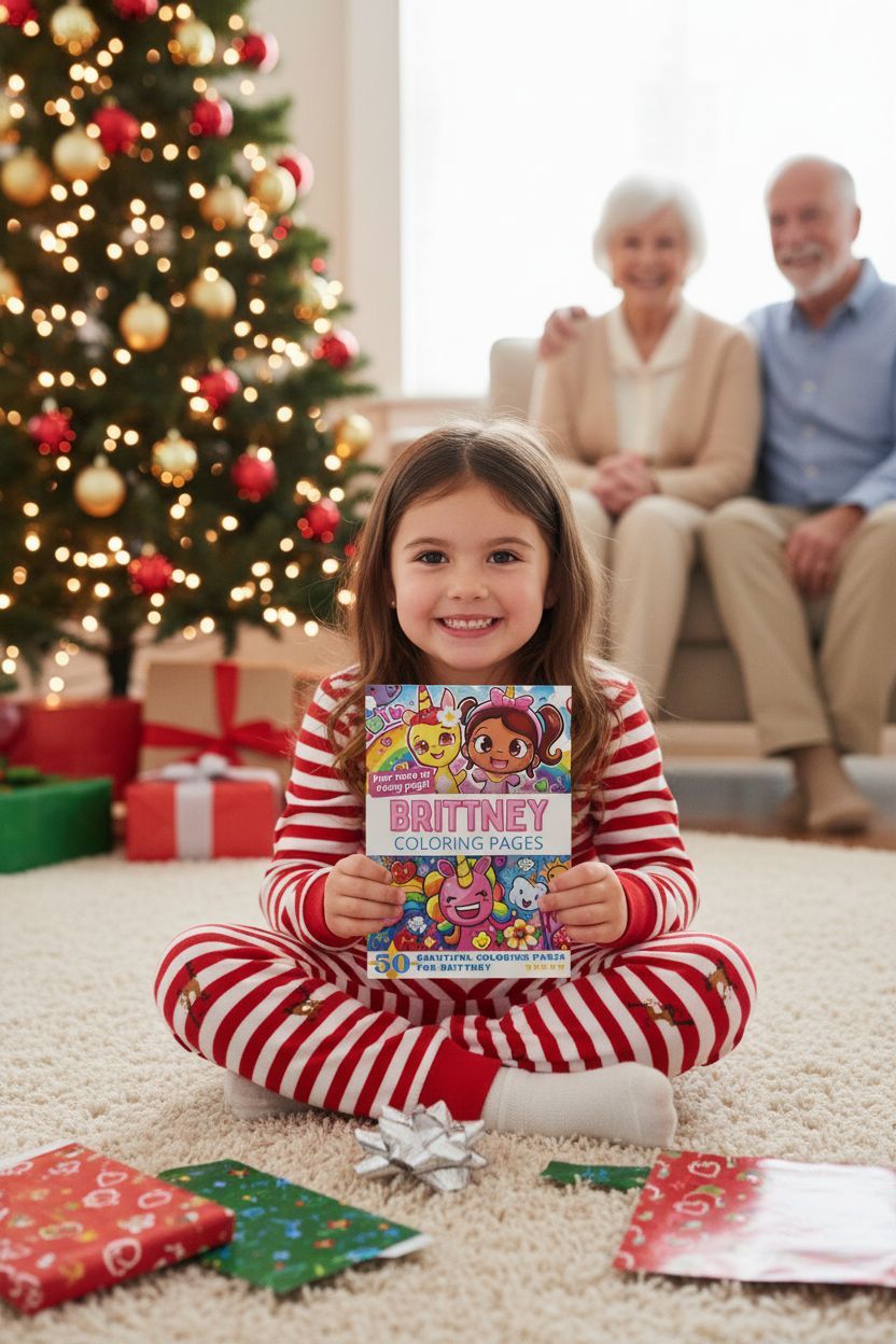 Brittney Christmas coloring pages gift