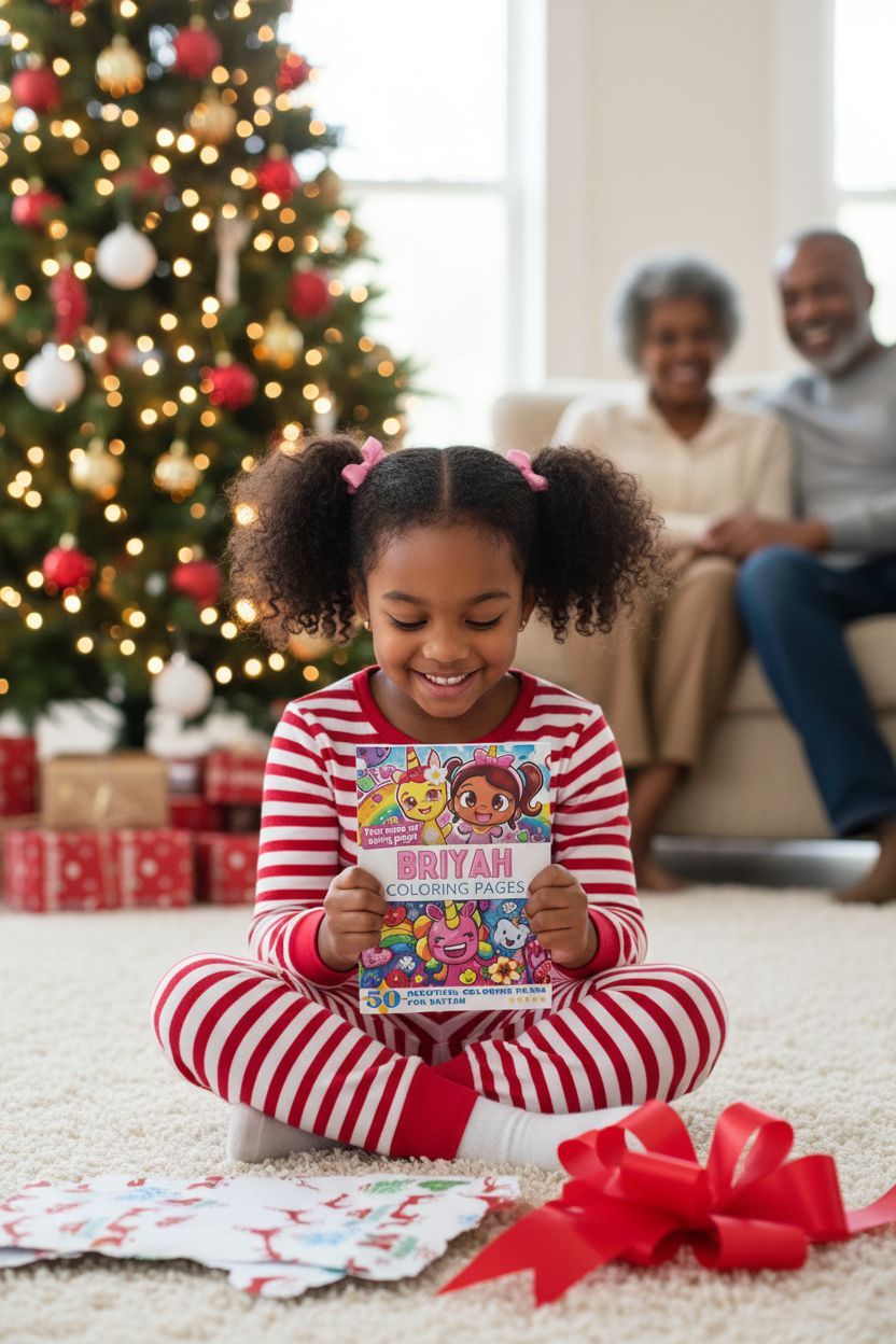 Briyah Christmas coloring pages gift