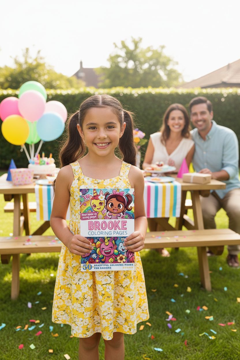 Brooke coloring book in use