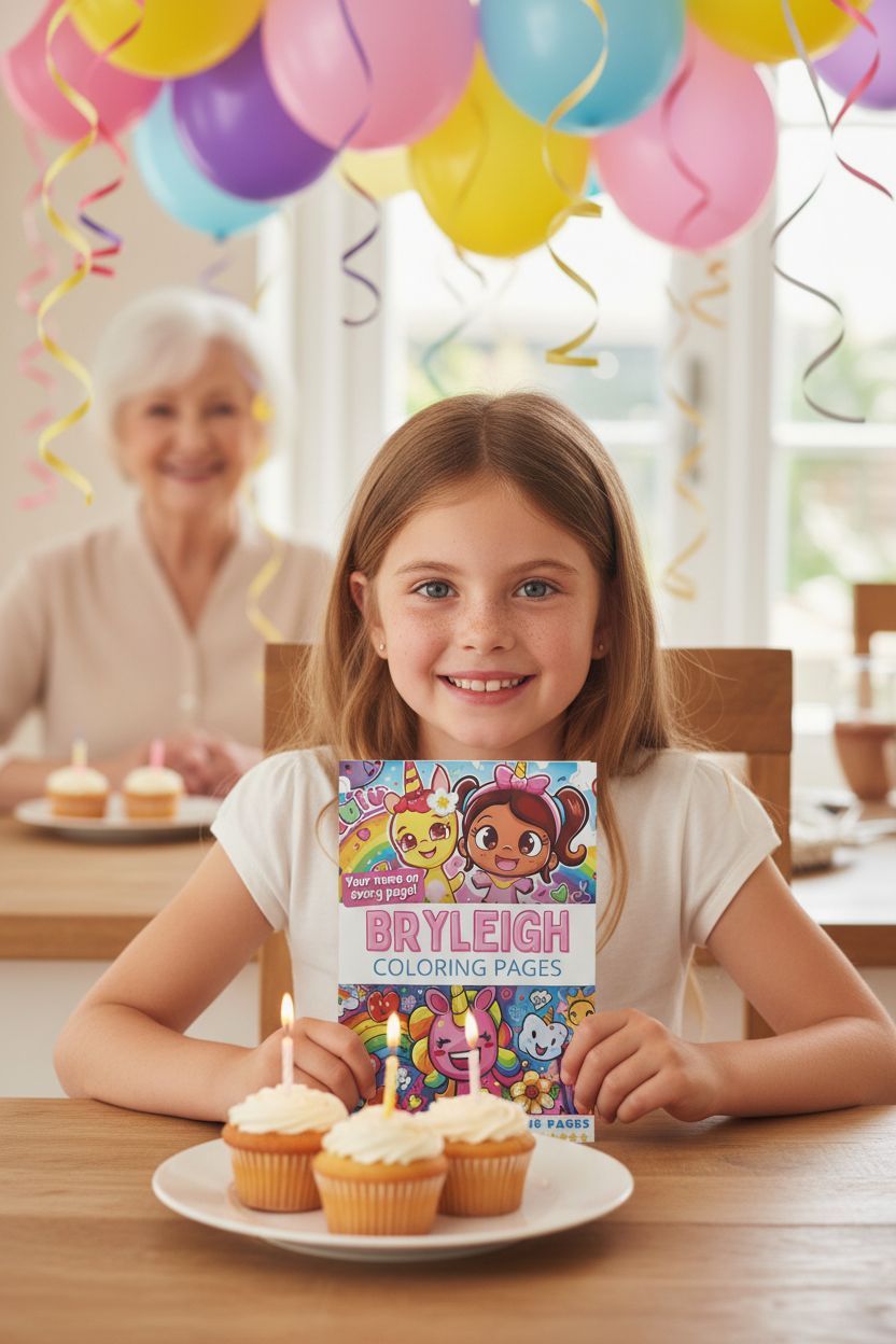 Bryleigh coloring book in use