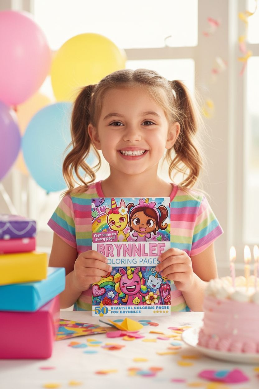 Brynnlee coloring book in use