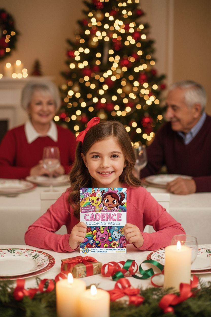 Cadence Christmas coloring pages gift