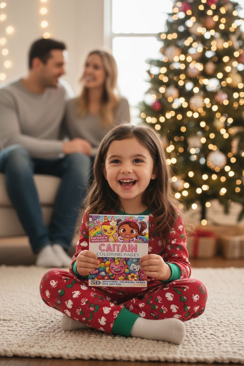 Caitain Christmas coloring pages gift