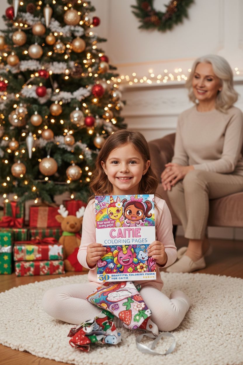 Caitie Christmas coloring pages gift