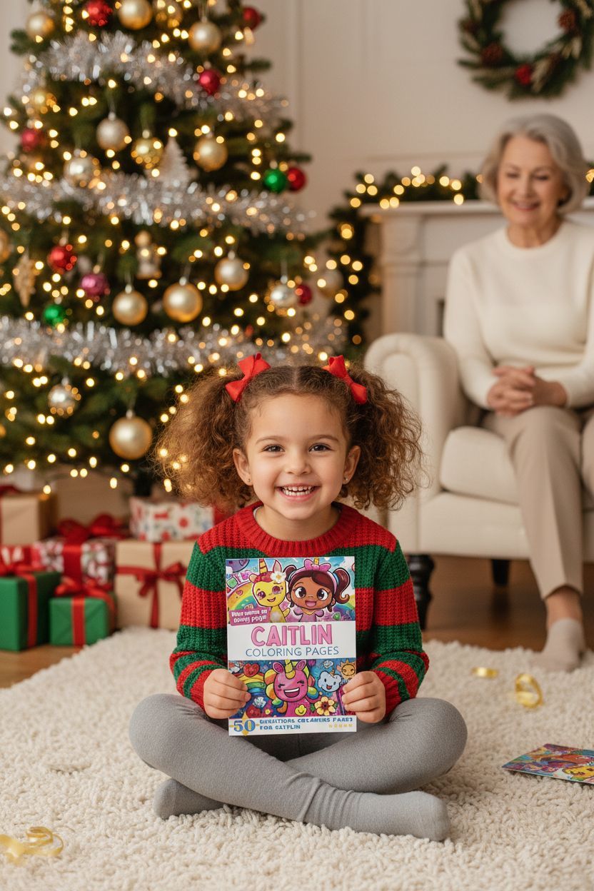 Caitlin Christmas coloring pages gift