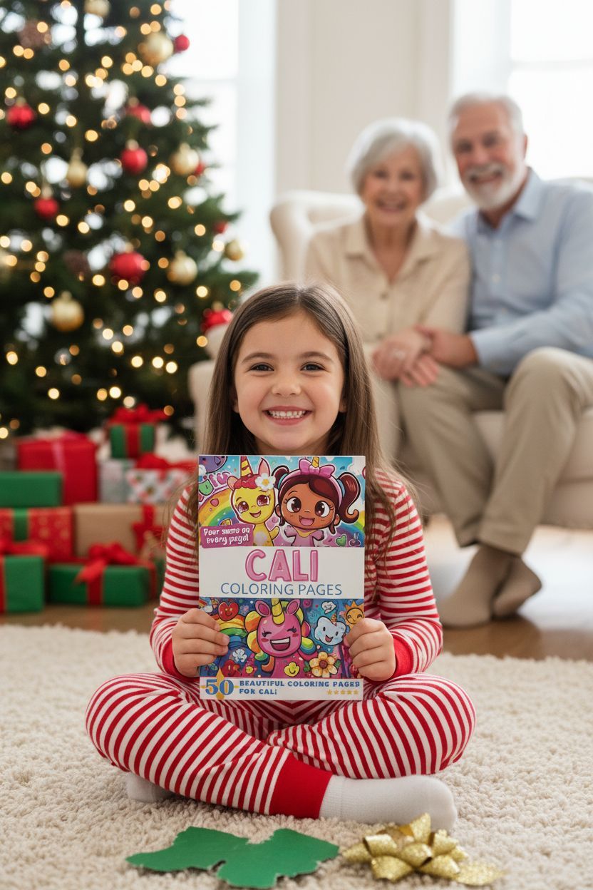 Cali Christmas coloring pages gift