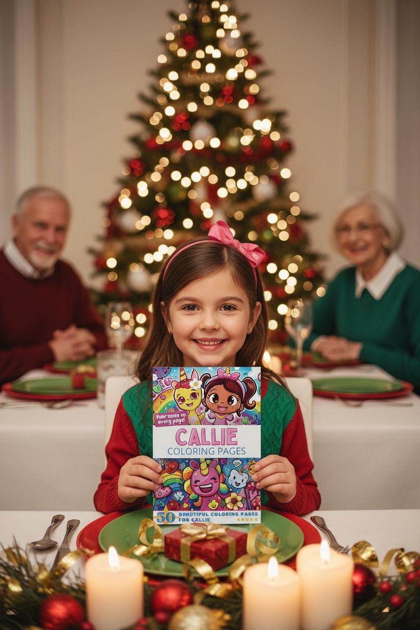Callie Christmas coloring pages gift