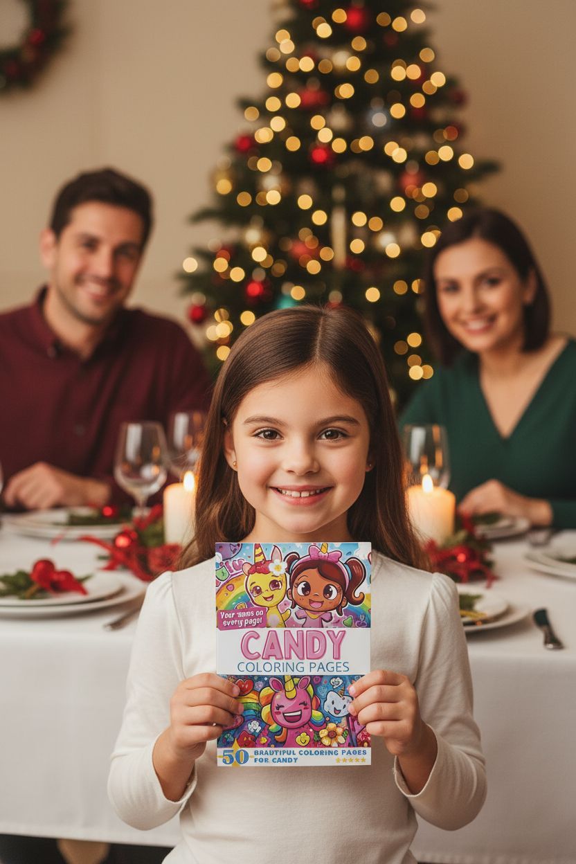 Candy Christmas coloring pages gift