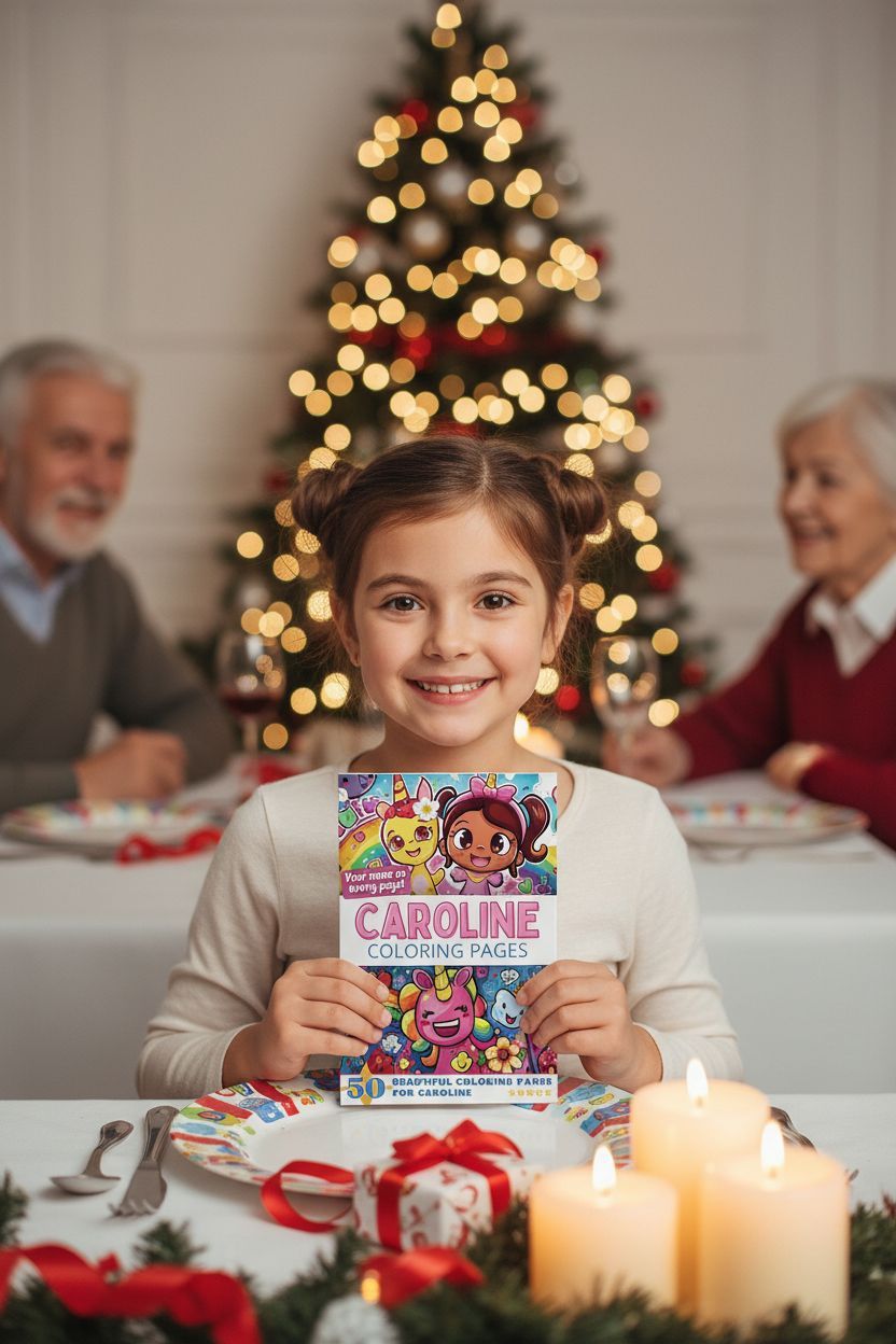 Caroline Christmas coloring pages gift