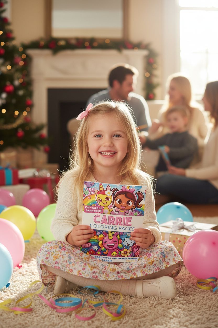 Carrie coloring book in use