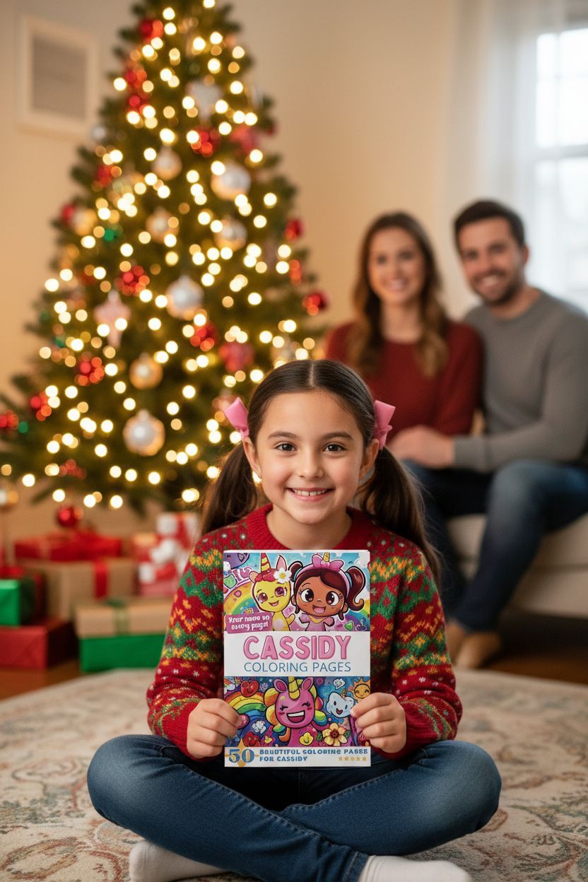 Cassidy Christmas coloring pages gift
