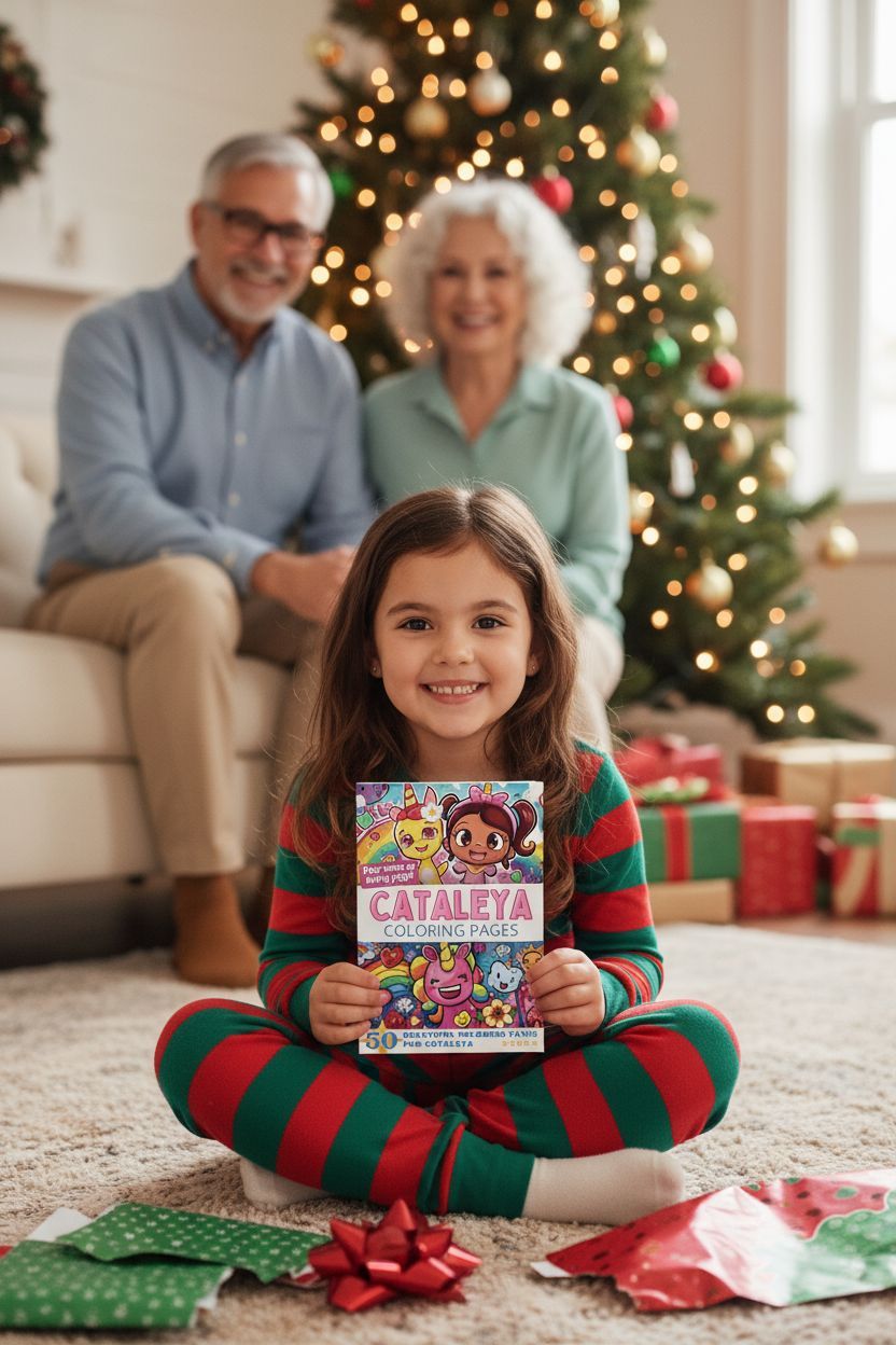 Cataleya Christmas coloring pages gift