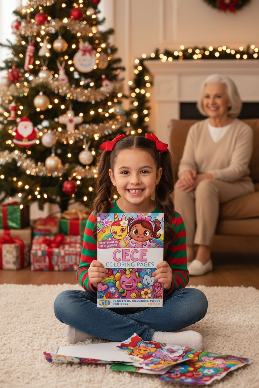 Cece Christmas coloring pages gift
