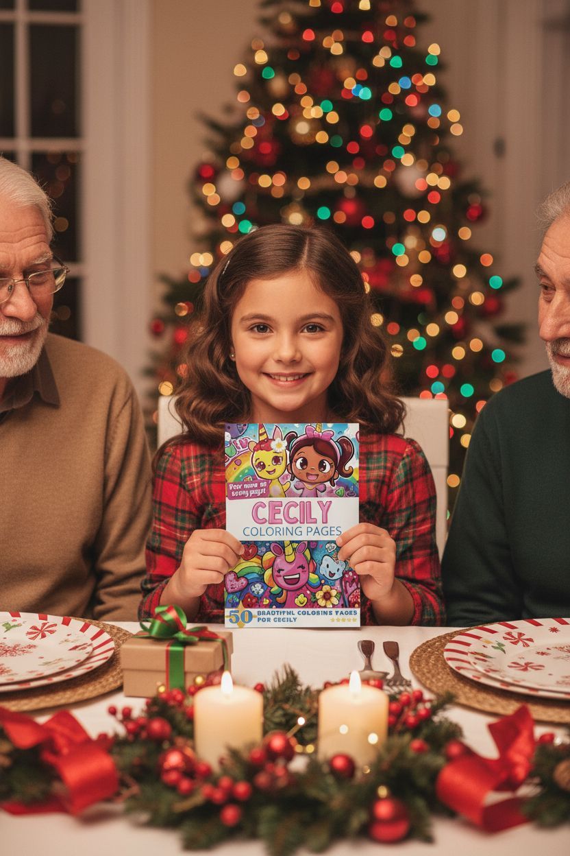 Cecily Christmas coloring pages gift