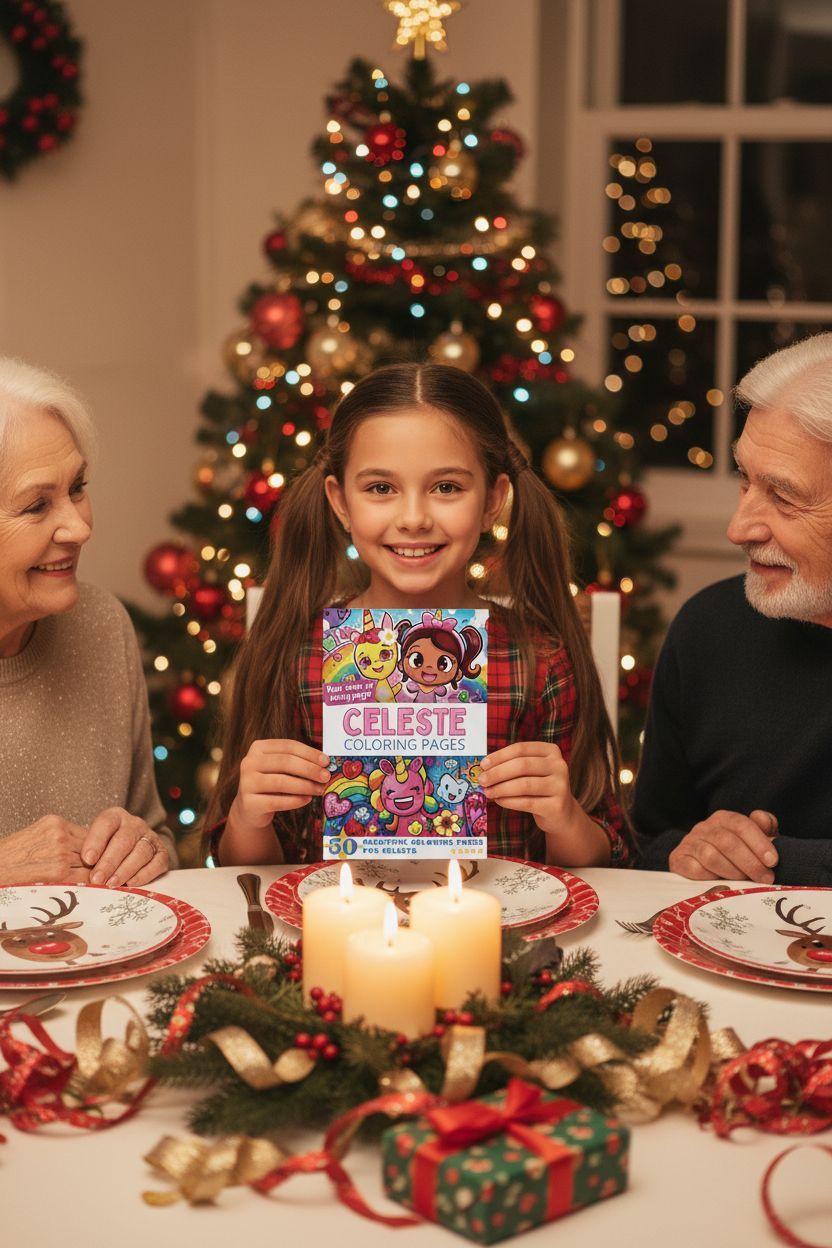 Celeste Christmas coloring pages gift