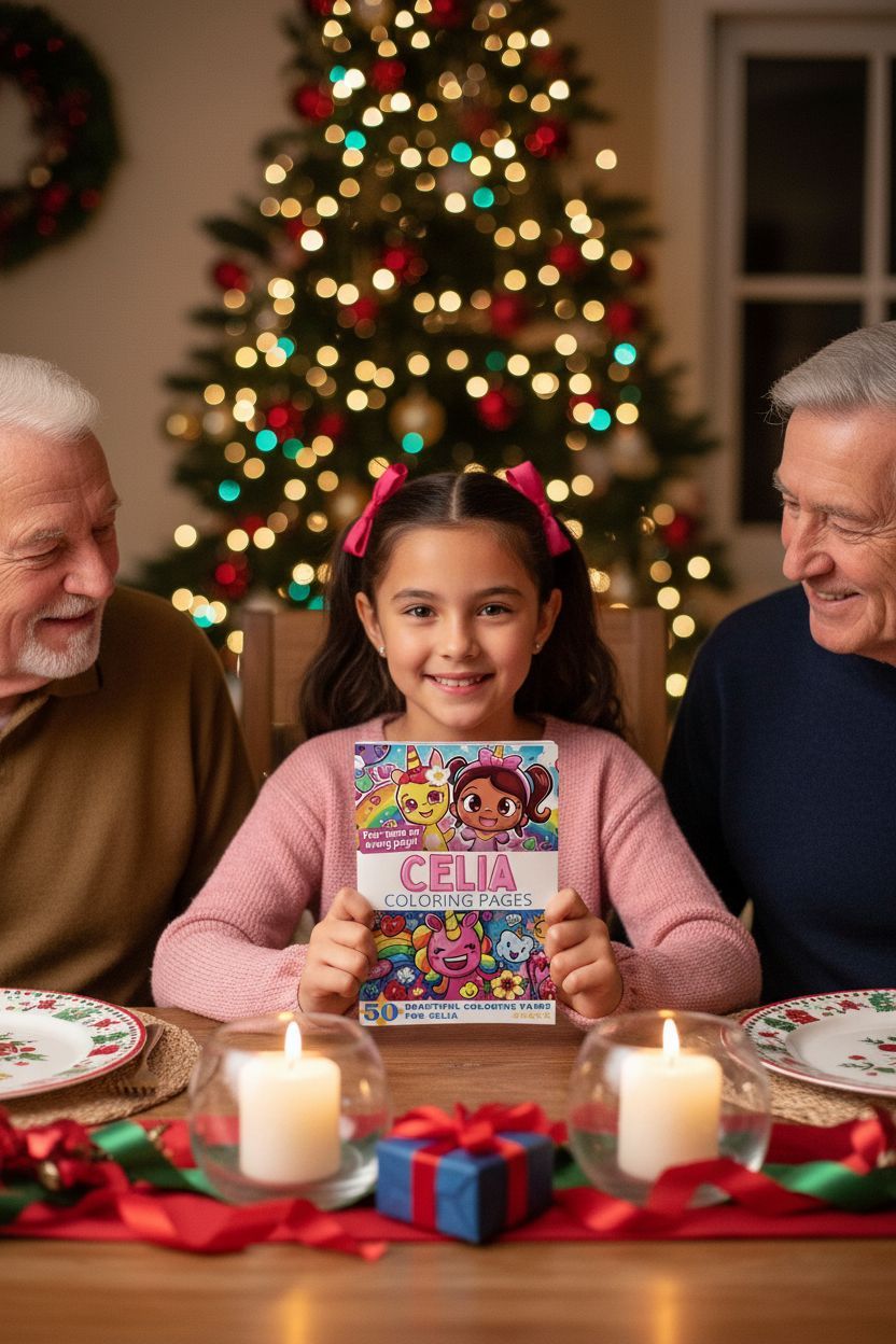 Celia Christmas coloring pages gift