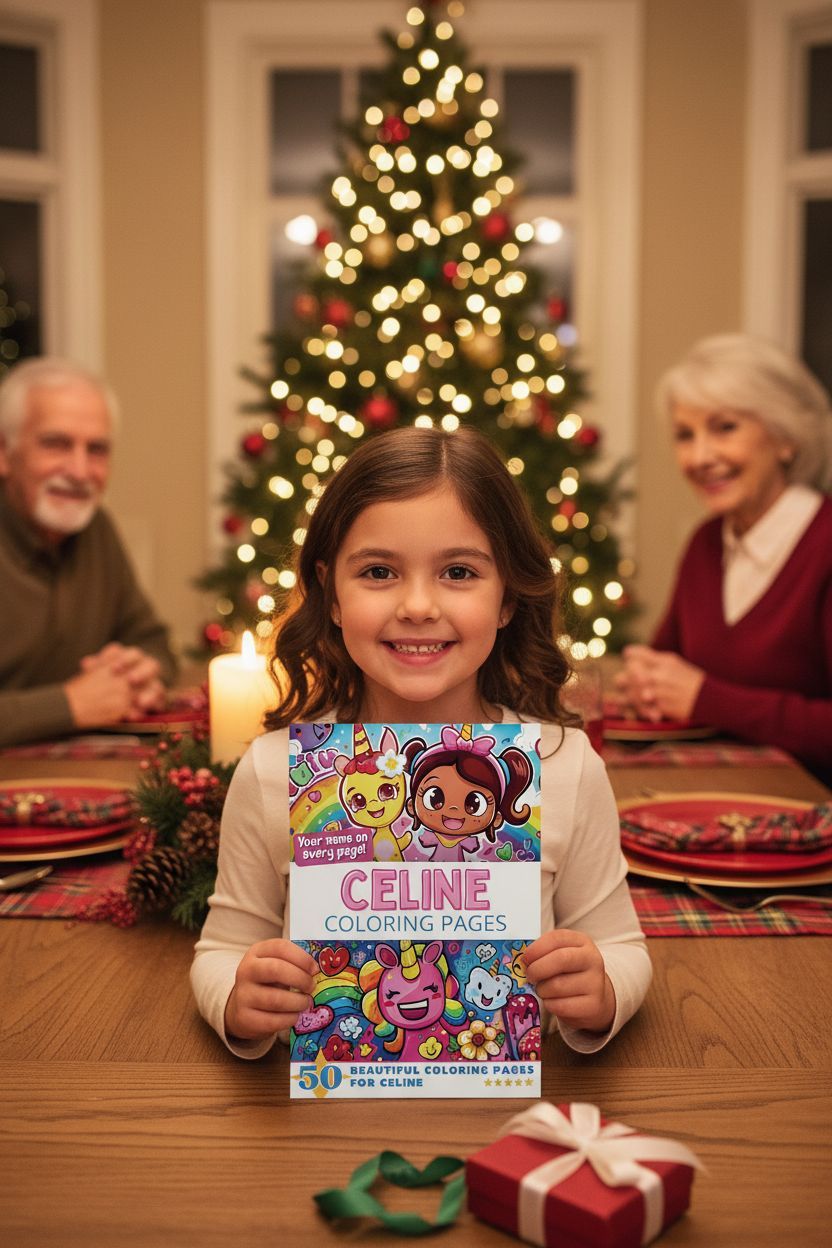 Celine Christmas coloring pages gift
