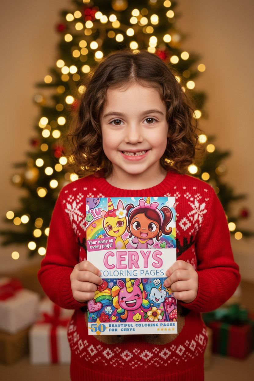 Cerys Christmas coloring pages gift