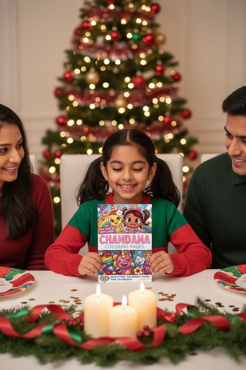 Chandana Christmas coloring pages gift