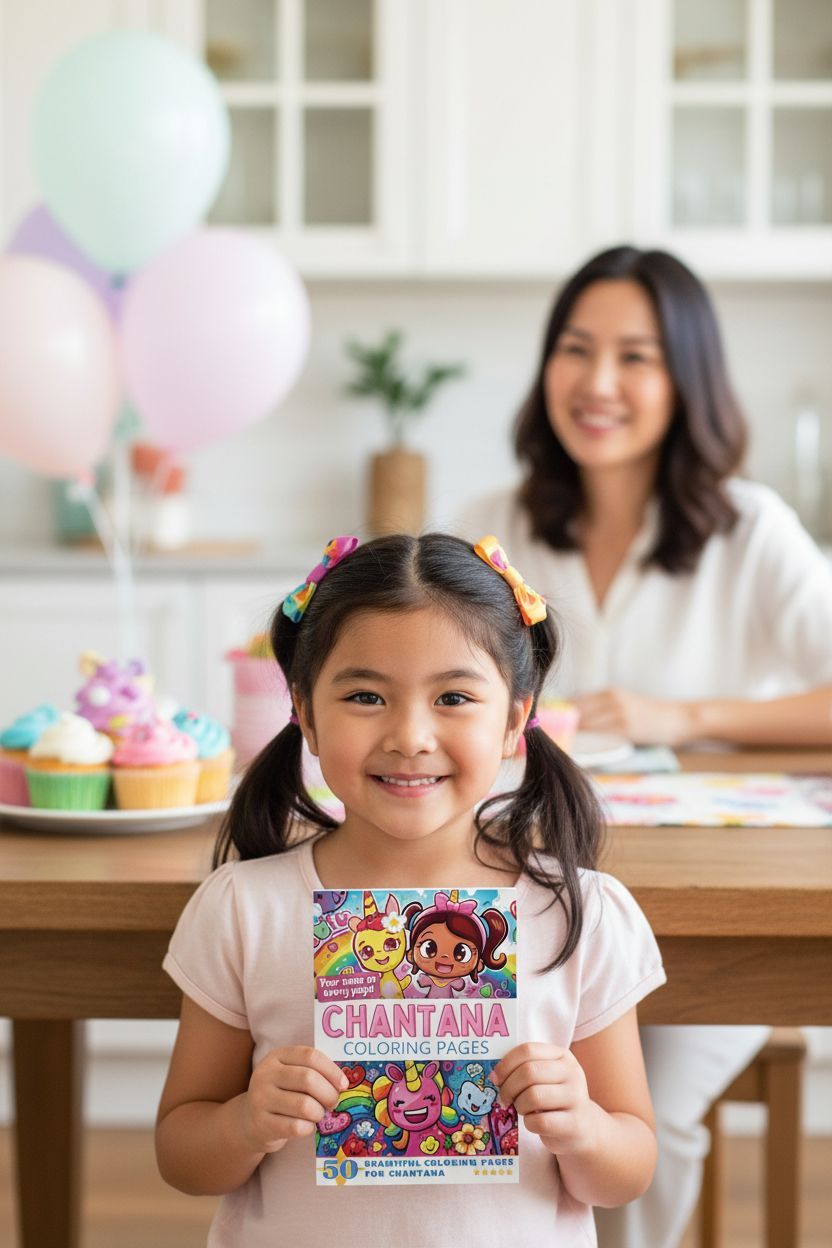 Chantana coloring book in use