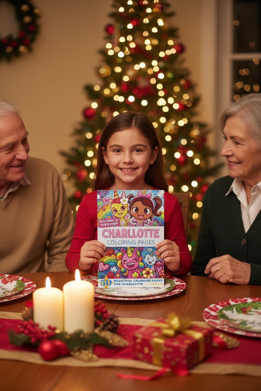 Charllotte Christmas coloring pages gift