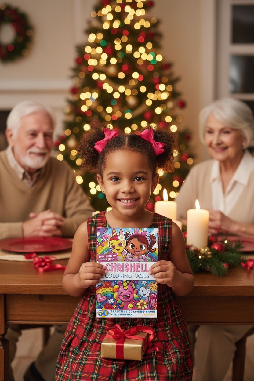 Chrishell Christmas coloring pages gift