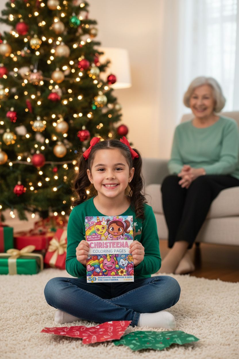 Christeena Christmas coloring pages gift