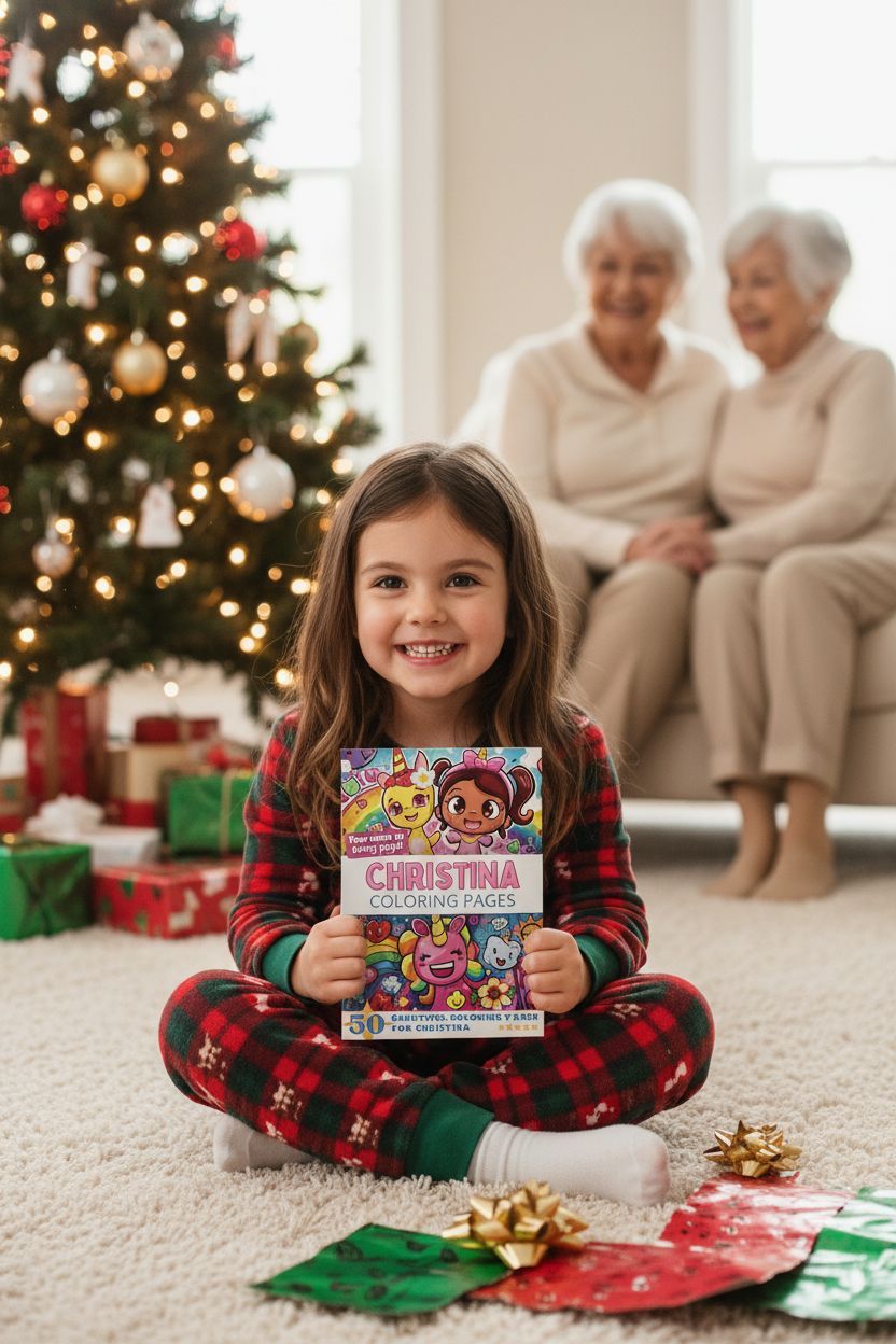 Christina Christmas coloring pages gift