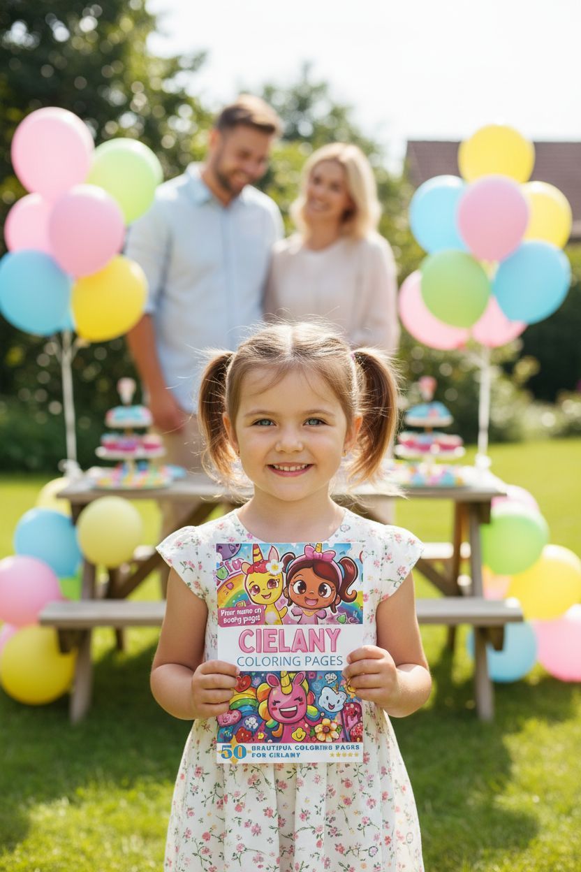 Cielany coloring book in use