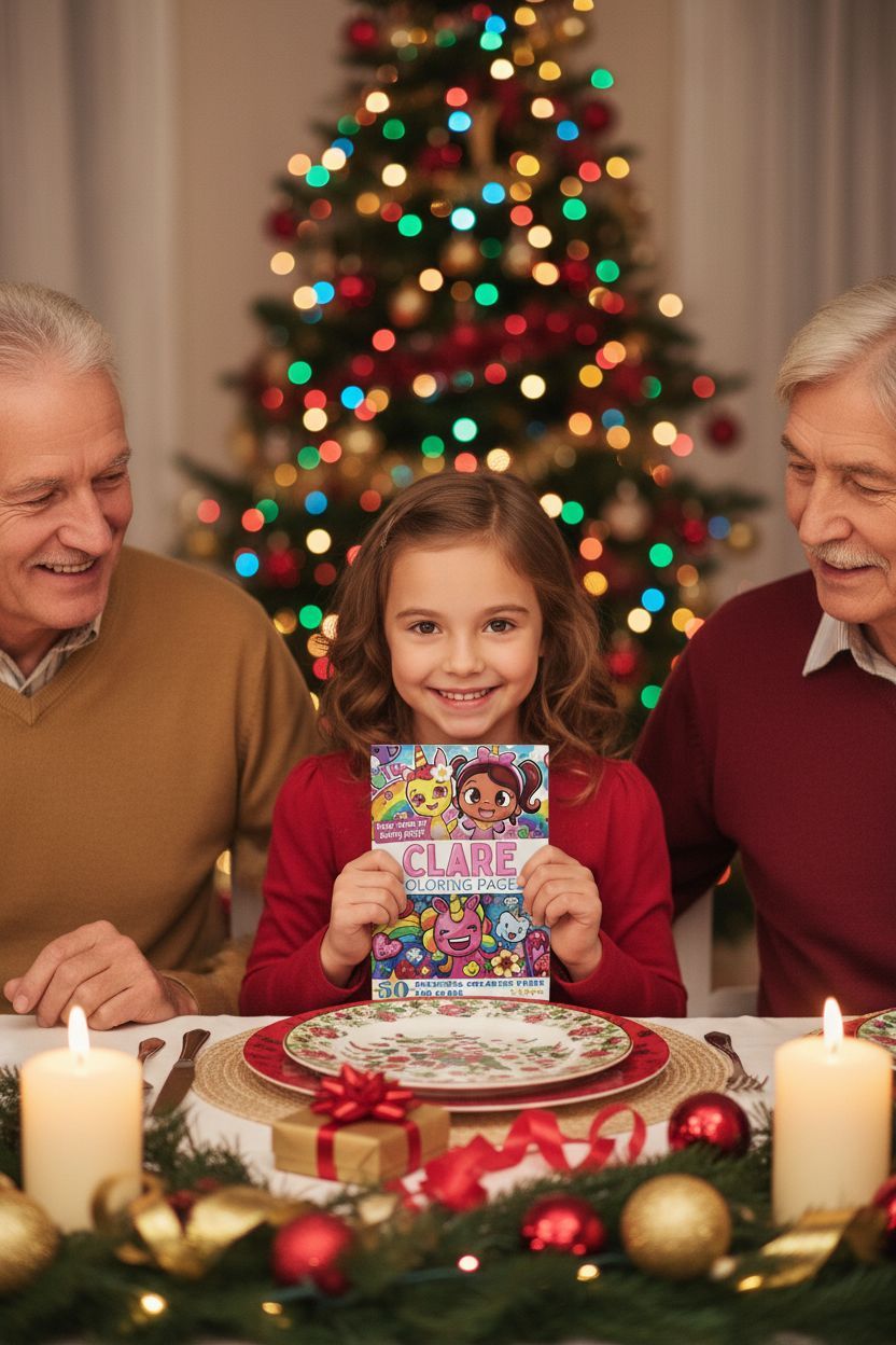 Clare Christmas coloring pages gift