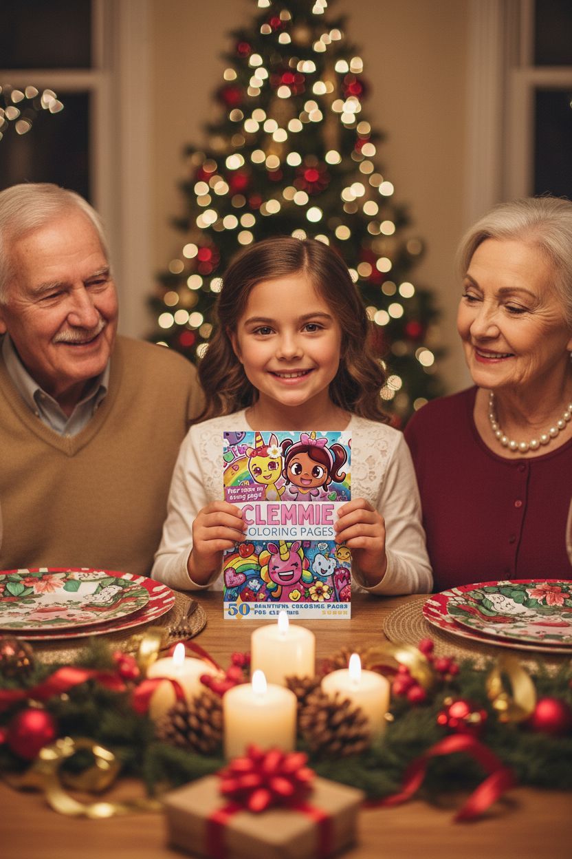Clemmie Christmas coloring pages gift