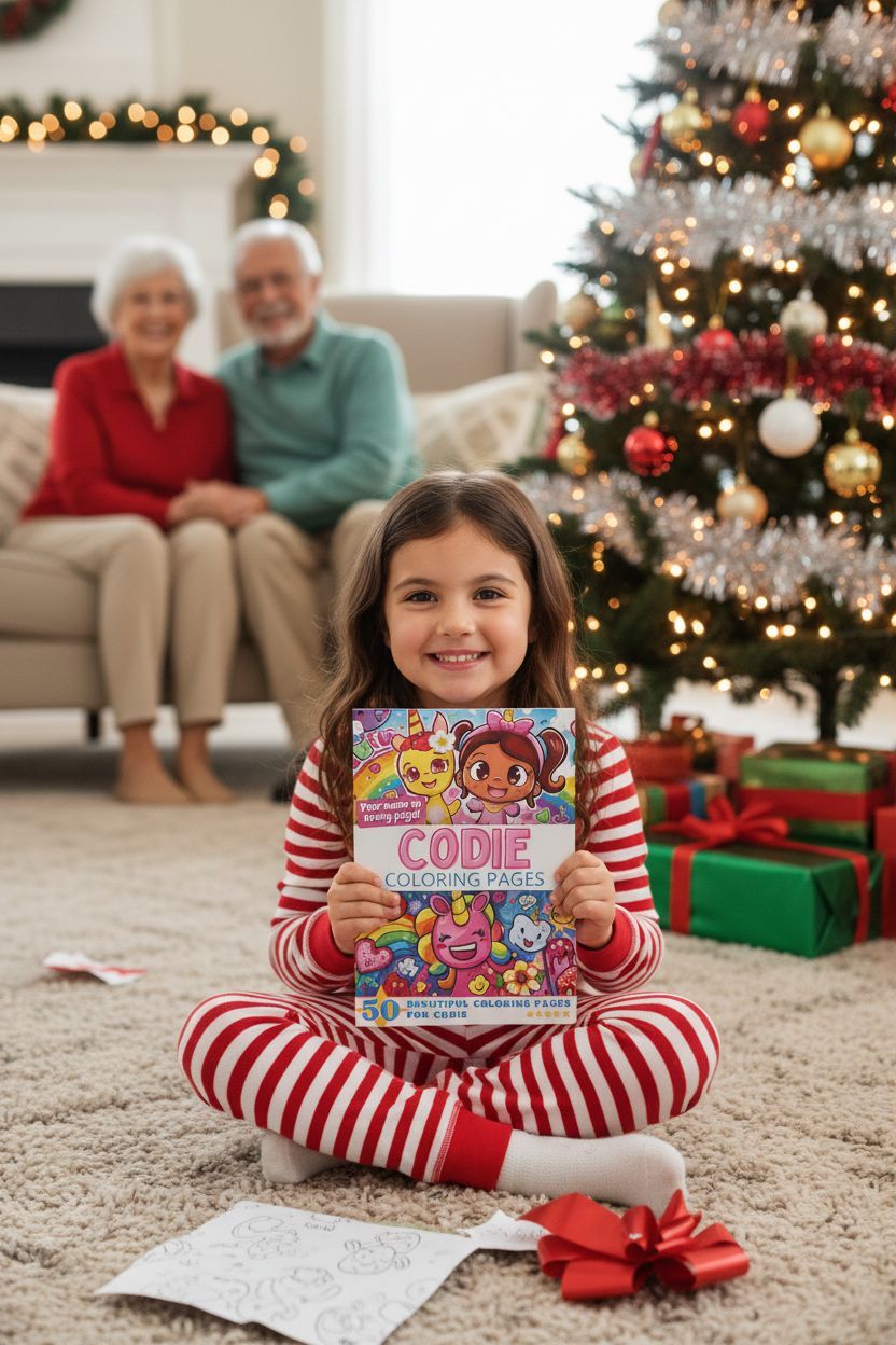 Codie Christmas coloring pages gift