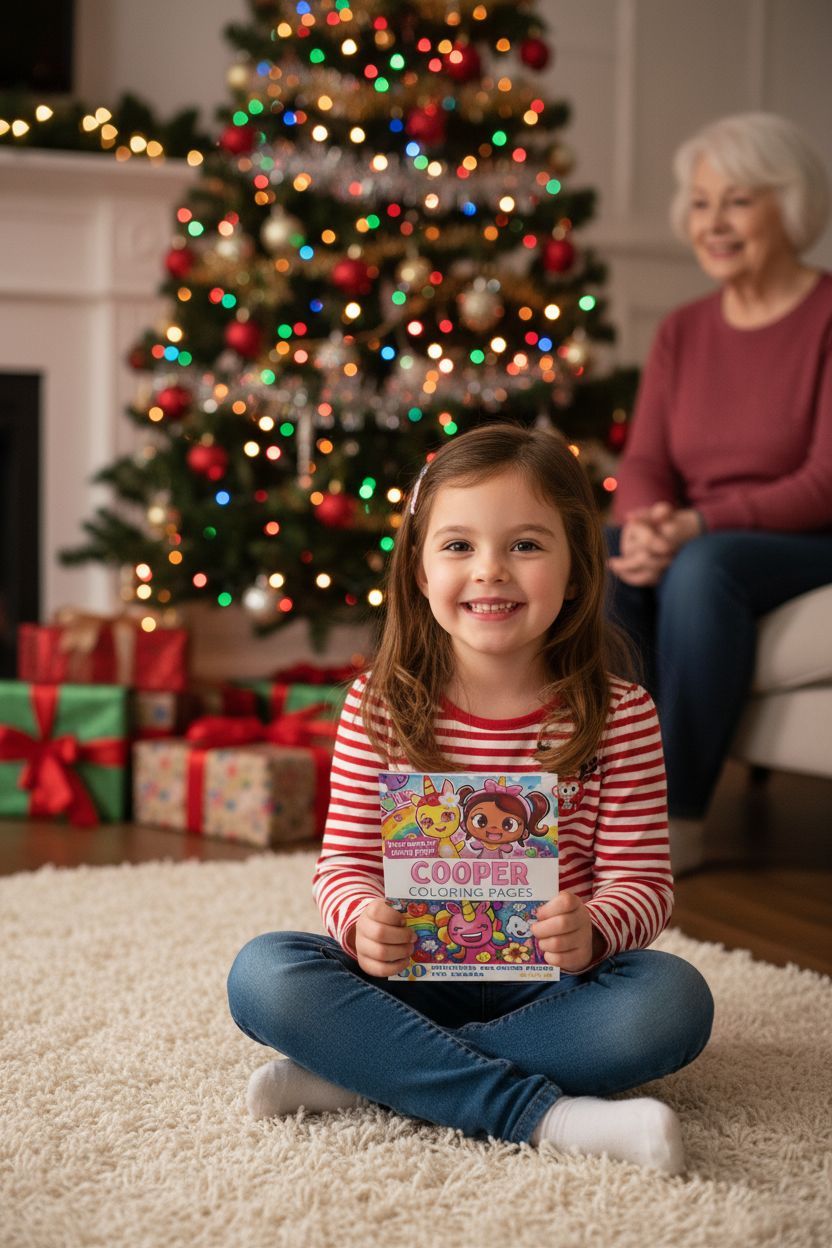 Cooper Christmas coloring pages gift