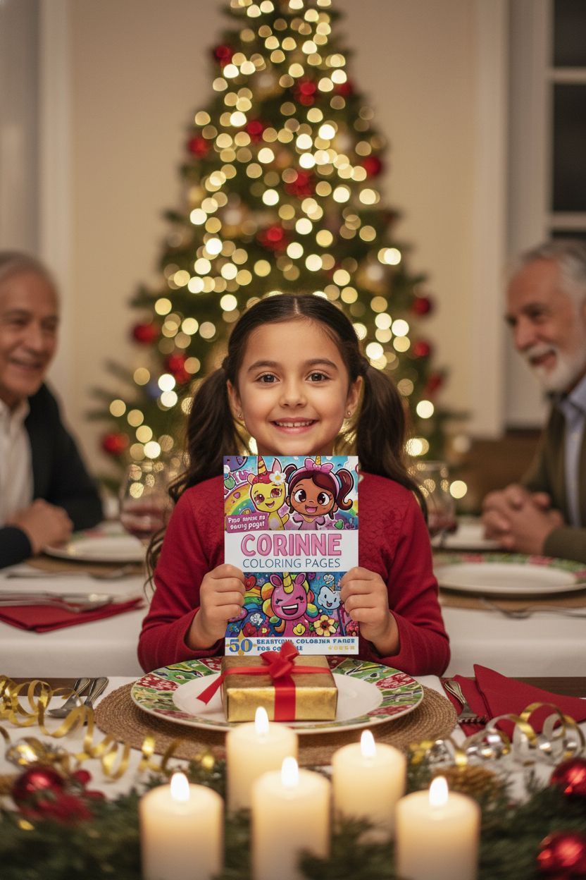 Corinne Christmas coloring pages gift