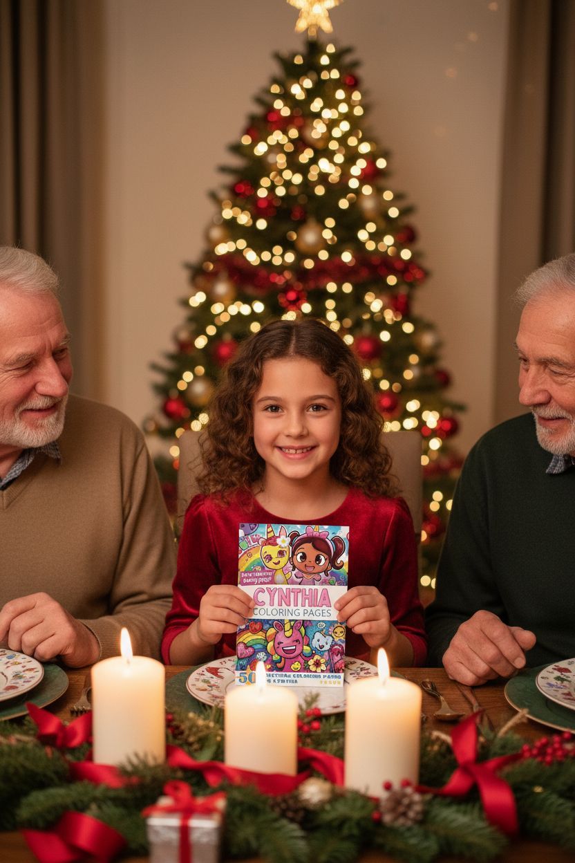 Cynthia Christmas coloring pages gift