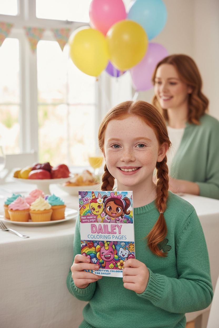 Dailey coloring book in use