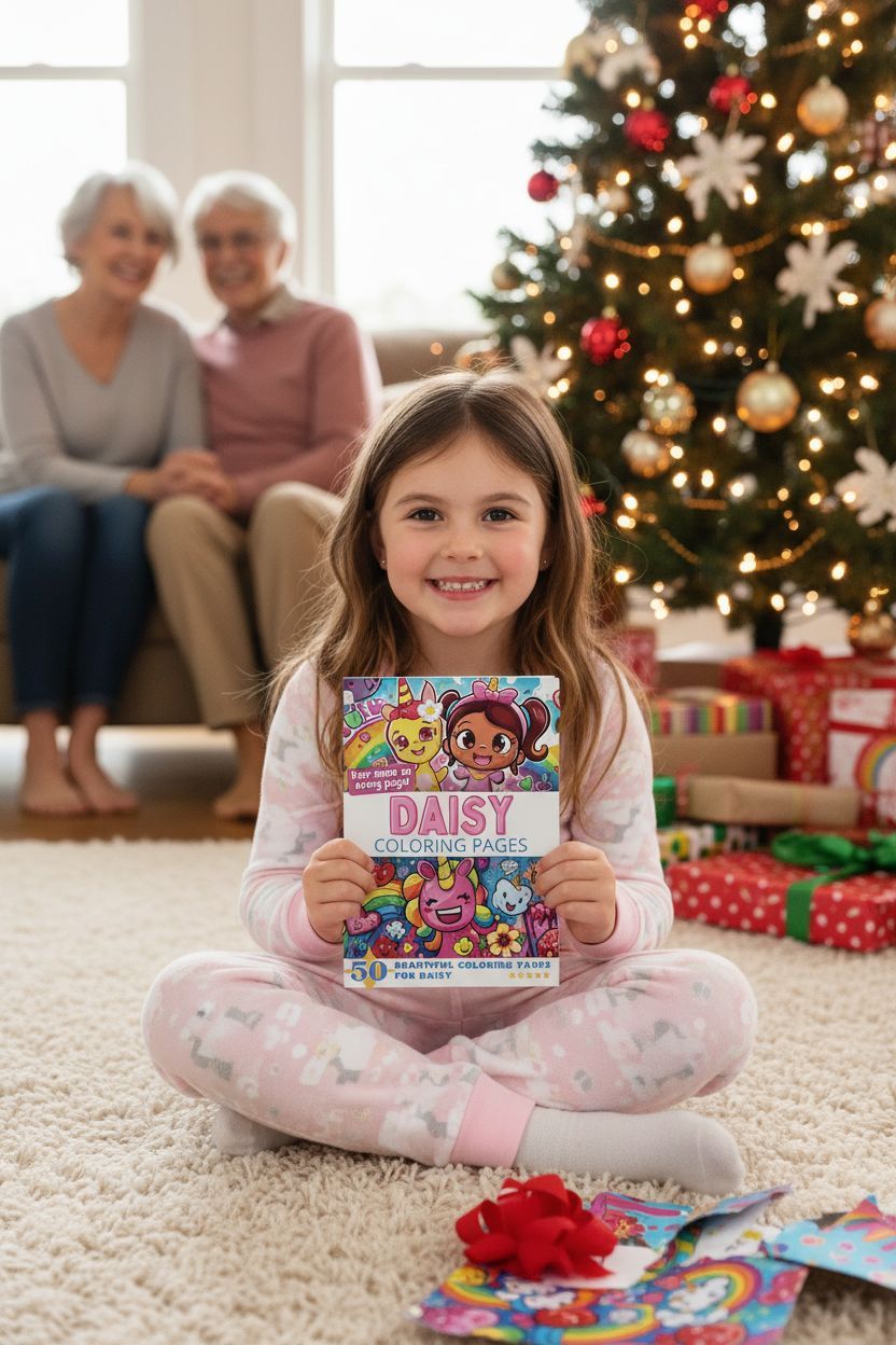Daisy Christmas coloring pages gift