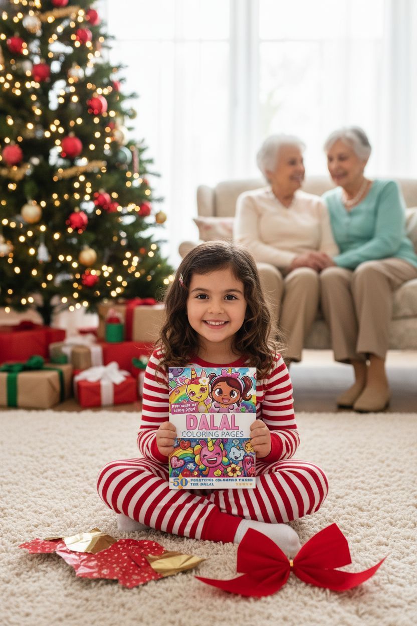 Dalal Christmas coloring pages gift